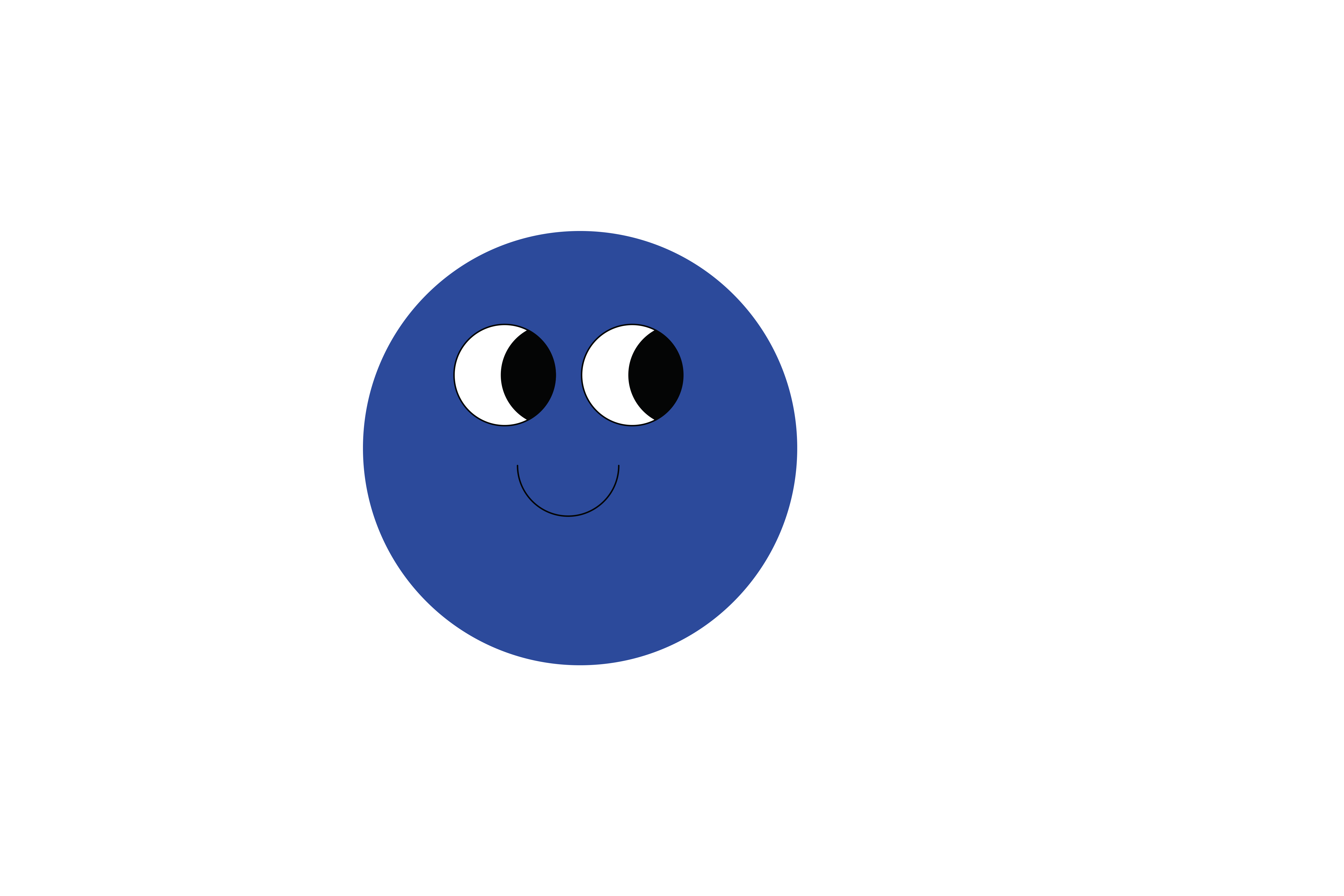 Blue Circle Character - Right